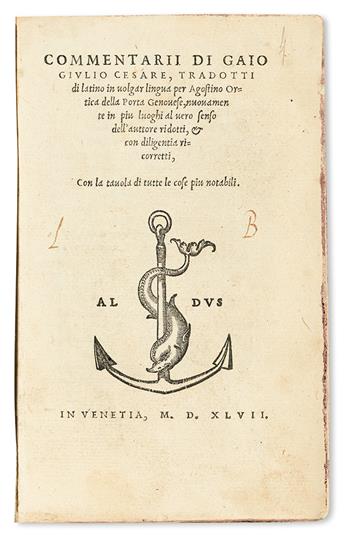 CAESAR, CAIUS JULIUS.  Commentarii.  1547